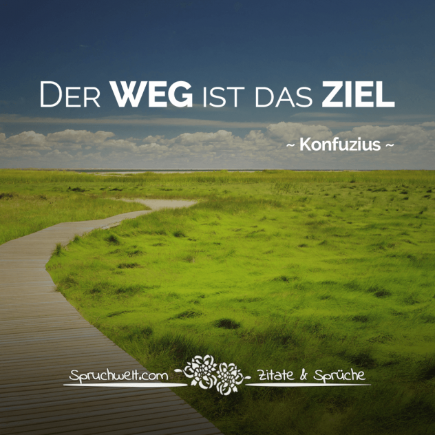 Der Weg ist das Ziel - Konfuzius Zitate & Weisheiten